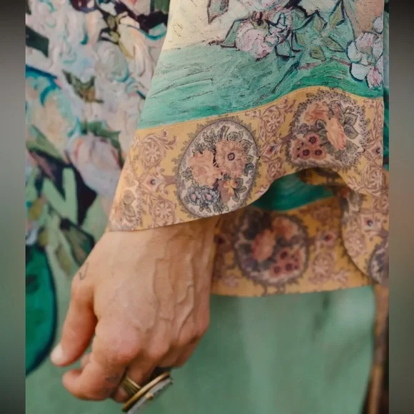 I Paint My Dream Van Gogh Opera Duster Kimono Robe - Picture 13 of 14